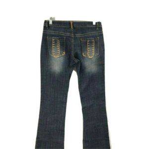 Shorty Junior Jeans Blue Gold Stitching Size 7